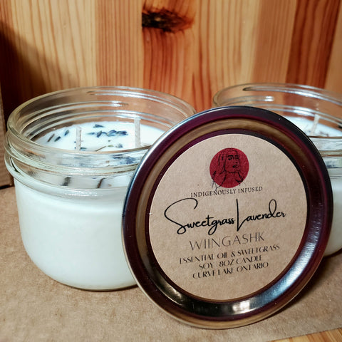 Sweetgrass Lavender Candle - IndigenouslyInfused